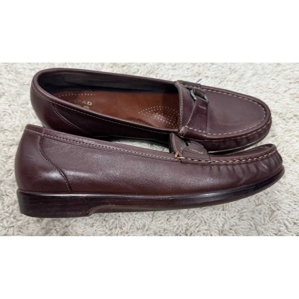 SAS Womens Jewel Tripad Comfort Brown Walking Slip On Ring Loafer Shoes Size‎ 8S